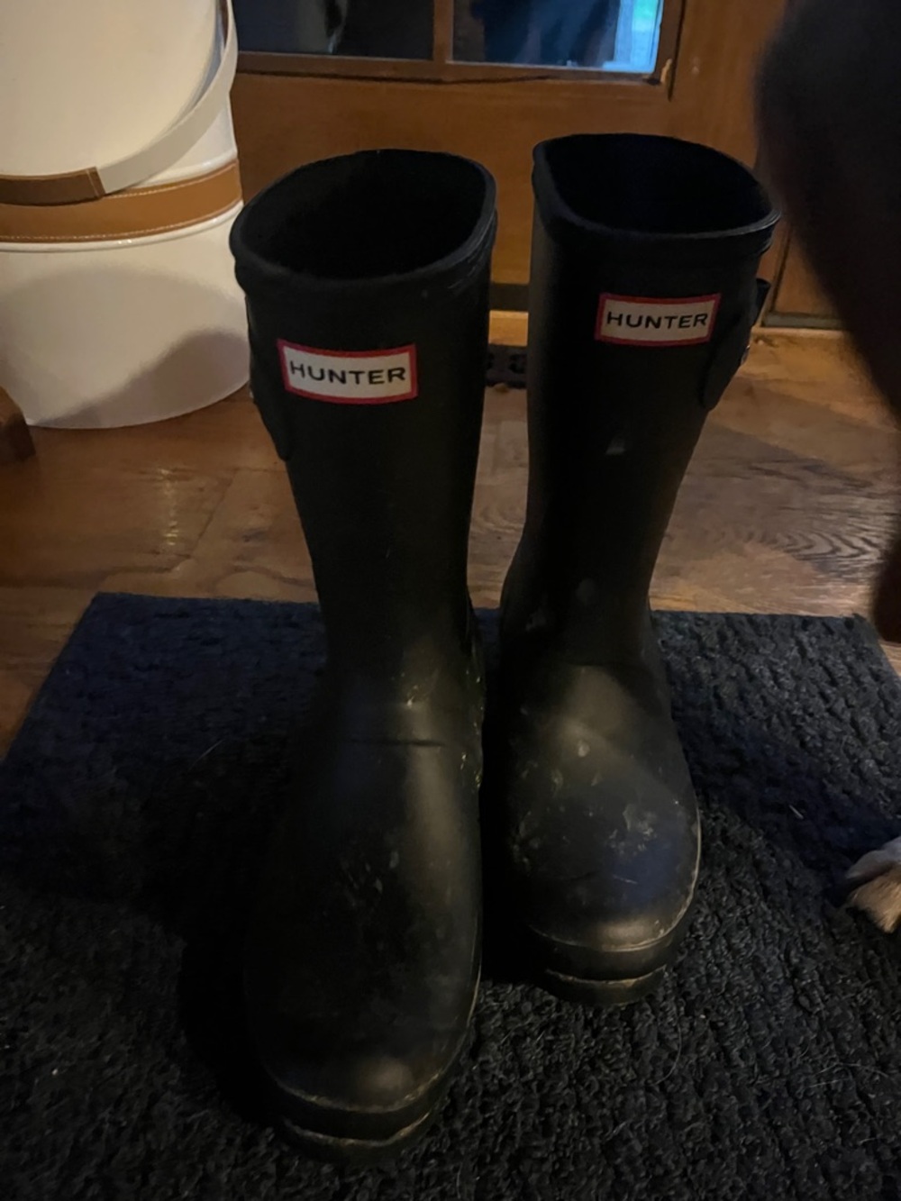 Hunter Black Tall Rubber Rain Boots